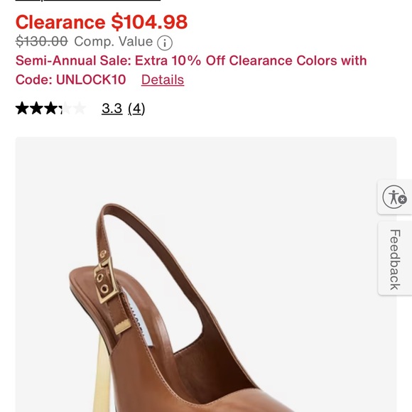 Steve Madden Brown Slingback Heels - Picture 3 of 4